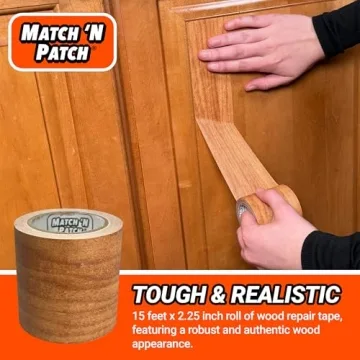 Realistic Wood Grain Repair Tape - Durable Multi-Use Adhesive