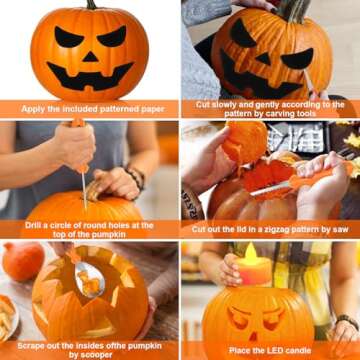 15-Piece Durable Pumpkin Carving Kit for Adults & Kids