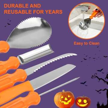 15-Piece Durable Pumpkin Carving Kit for Adults & Kids