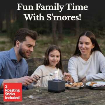 Houswise S’mores Maker Tabletop Indoor Kit - Mini Fireplace for S'mores