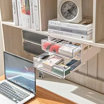 Submatches Under Desk Drawer Organizer for Efficient Storage
