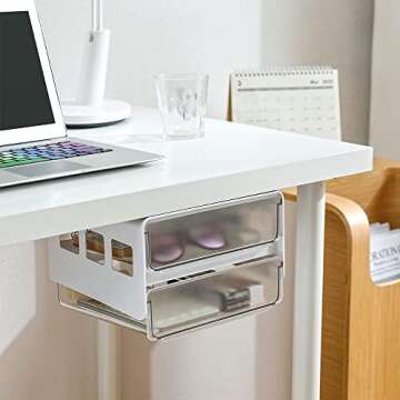 Submatches Under Desk Drawer Organizer for Efficient Storage
