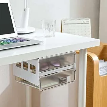 Submatches Under Desk Drawer Organizer for Efficient Storage