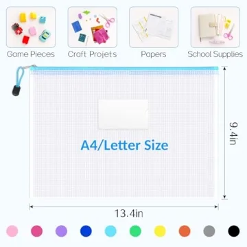 Soez 20 Pack Waterproof Mesh Zipper Pouches