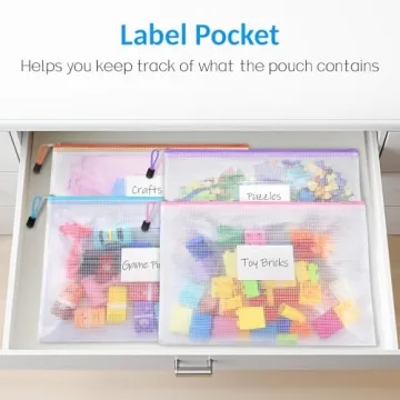 Soez 20 Pack Waterproof Mesh Zipper Pouches