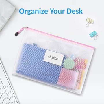 Soez 20 Pack Waterproof Mesh Zipper Pouches