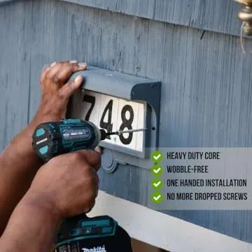 Velocity Exterior 4 Inch Wood Screws DIY Pack (Size #10) Fence Screws for Wood, Stick Tight Technology, Made with Carbon Steel, Includes 1 Hexstix Drive Bit (40 Pieces)