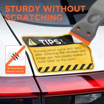 Plastic Razor Blades Scraper Tool - Safe & Effective 2 Pack