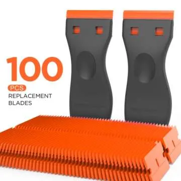 Plastic Razor Blades Scraper Tool - Safe & Effective 2 Pack