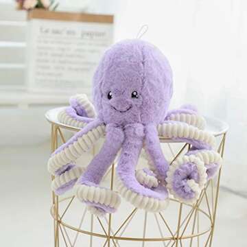 TONGSONG Cute Cartoon Octopus Stuffed Animals Octopus Plush Doll Toys Octopus Plushies Toys Gift Sea...