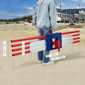 PioneerWorks 48x8" Concrete Bull Float for Efficient Finishing