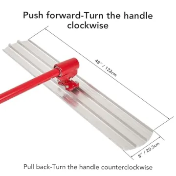 PioneerWorks 48x8" Concrete Bull Float for Efficient Finishing