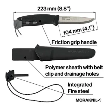 Morakniv Companion Spark Knife with Fire Starter and Sheath