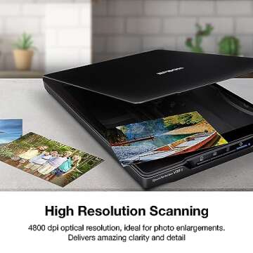 Epson - Perfection V39 II - Color Photo and Document Flatbed Scanner - 4800 dpi Optical Resolution -...