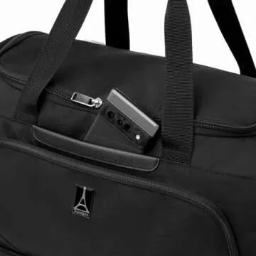 Travelpro Maxlite 5 Softside Carry-on Weekender with Drop-Bottom Compartment, Lightweight Overnight Travel Duffel Bag, Men and Women, Black, 19-Inch