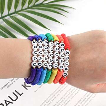 Colorful Heishi Surfer Bracelets Set for Women
