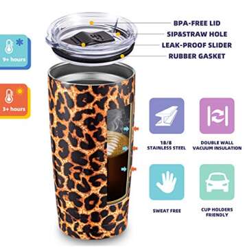 Upgrade Your Hydration with ALOUFEA Leopard Tumbler