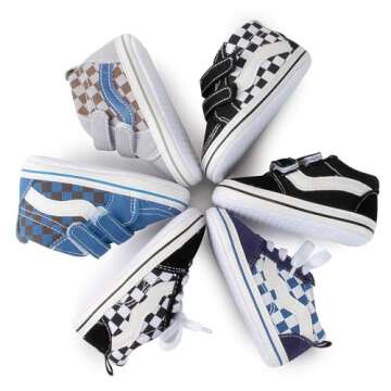 Sonsage Baby Boys Girls Canvas Sneaker Non-Slip Breathable Prewalker Crib Shoes Toddler First Walker...