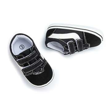 Sonsage Baby Boys Girls Canvas Sneaker Non-Slip Breathable Prewalker Crib Shoes Toddler First Walker Shoes for 0-18 Months