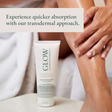 Glow Botanica - Magnesium Lotion with Collagen - Magnesium Cream - Bedtime Routine Sleep Lotion - The Highest Concentration of Genuine Zechstein Magnesium Chloride - 5.3Oz