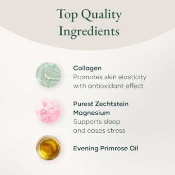 Glow Botanica - Magnesium Lotion with Collagen - Magnesium Cream - Bedtime Routine Sleep Lotion - The Highest Concentration of Genuine Zechstein Magnesium Chloride - 5.3Oz