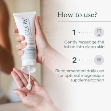 Glow Botanica - Magnesium Lotion with Collagen - Magnesium Cream - Bedtime Routine Sleep Lotion - The Highest Concentration of Genuine Zechstein Magnesium Chloride - 5.3Oz