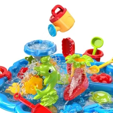 TEMI 3-in-1 Sand Water Table Ideal for Toddler Play