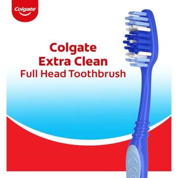 Colgate Extra Clean Toothbrush 6 Pack with Medium Bristles