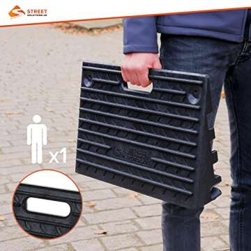 Heavy Duty 4" Driveway Curb Ramp for Easy Access