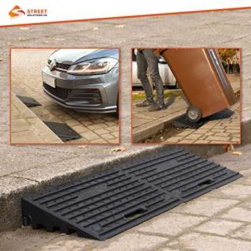 Heavy Duty 4" Driveway Curb Ramp for Easy Access