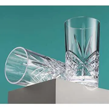 Godinger Tall Highball Glasses - Shatterproof Acrylic Set of 4