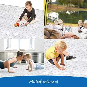 Baby Play mat, 71x59inch Baby Playpen Mat, Non-Slip Foam Play Mat, Baby Crawling Mat, Large Floor mat for Babies, Toddlers