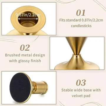 Elegant Sziqiqi Gold Candlestick Holders for Decor