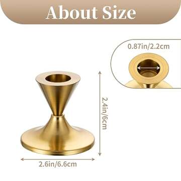 Elegant Sziqiqi Gold Candlestick Holders for Decor