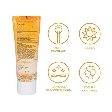 pūrlisse Youth Glow Vitamin C CC Cream SPF 50: Cruelty-Free & Clean, Paraben & Sulfate-Free, Full C...
