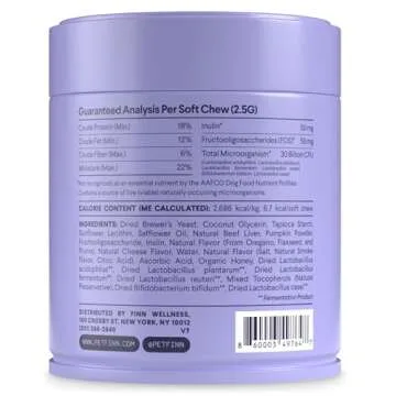 Finn Digestive Probiotics for Dogs - Complete Digestive System Support with Pumpkin, Prebiotics, & Live Probiotics - Vet Recommended & Made in The USA - 90 Soft Chews