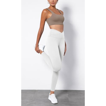 Stylish ODODOS Cross Waist Yoga Leggings for Women