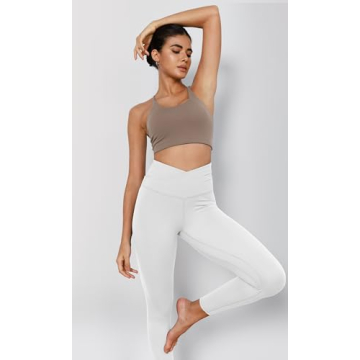 Stylish ODODOS Cross Waist Yoga Leggings for Women