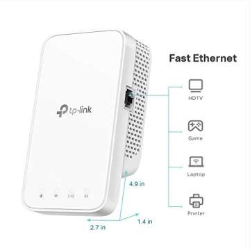 TP-Link AC750 WiFi Extender (RE230), Covers Up to 1200 Sq.ft and 20 Devices, Dual Band Range Extender, Booster Extend of Internet Connection, OneMesh Compatible