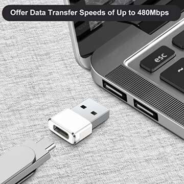 Basesailor USB to USB C Adapter 2 Pack,Type C Female to A Male Cable Converter for Apple Watch Ultra iWatch Series 7 8,iPhone 15 14 13 12 Pro Max Mini,AirPods,iPad 9 Air 4 5,Samsung Galaxy S23 S21 S22