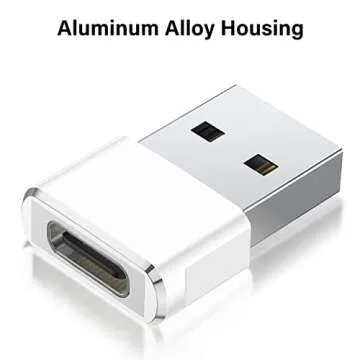 Basesailor USB to USB C Adapter 2 Pack,Type C Female to A Male Cable Converter for Apple Watch Ultra iWatch Series 7 8,iPhone 15 14 13 12 Pro Max Mini,AirPods,iPad 9 Air 4 5,Samsung Galaxy S23 S21 S22