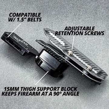 Black Scorpion: Holster USPSA Pro Heavy Duty - Carbon Fiber (Black Belt Attachment, 2011 Full)