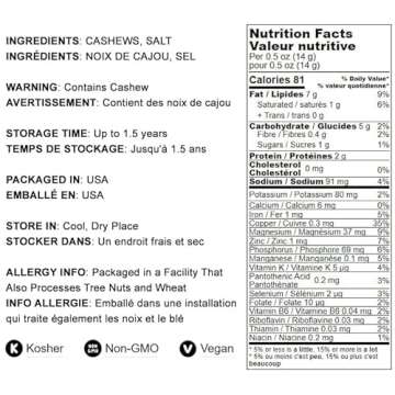 Food to Live Dry Roasted Whole Cashews with Himalayan Salt, 4 Pounds Oven Roasted Lightly Salted Fancy Nuts, No Oil Added, Vegan, Kosher, Bulk. Crunchy Texture. Great Snack
