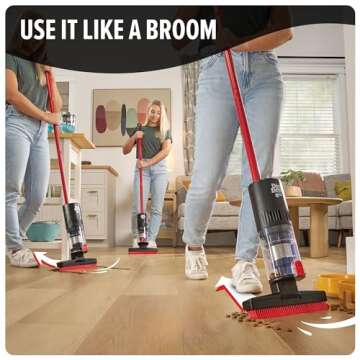 Dirt Devil Broom Vac Cordless Hard Floor Cleaner, Lightweight, Bagless, Rechargeable, Clean Every Co...