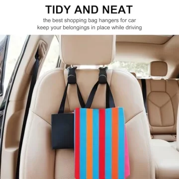 EldHus Headrest Hooks for Stylish Car Storage