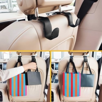 EldHus Headrest Hooks for Stylish Car Storage