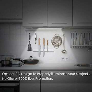 Motion Sensor Closet Light, Upgraded Rechargeable 39 LED Wardrobe Light Stick-on Anywhere Under Cabi...