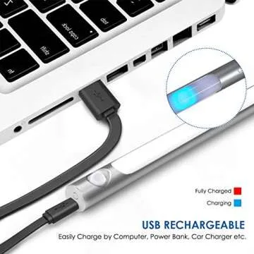 Motion Sensor Closet Light, Upgraded Rechargeable 39 LED Wardrobe Light Stick-on Anywhere Under Cabinet Lighting/Hallway/Closet/Night Light Bar, 2 Sensor Mode (Only Motion, Motion & Light)