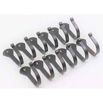 THDC Nail Hooks, Vintage, Rustic Curved Metal Fasteners – Decorative Colonial Wall Décor, Heavy D...