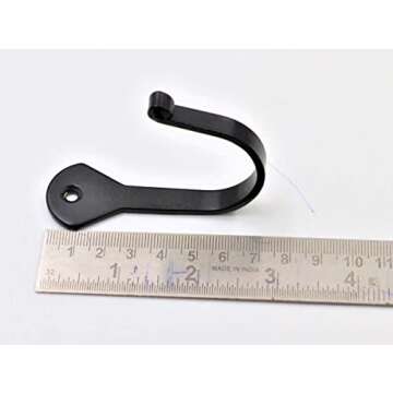 THDC Nail Hooks, Vintage, Rustic Curved Metal Fasteners – Decorative Colonial Wall Décor, Heavy Duty Wall Hooks, Hangers for Keys, Coats, Robe, Bags, Home, Kitchen Set of 12 (Big 2.5")